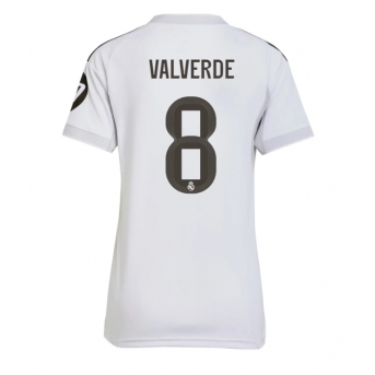 Billige Fotballdrakt Real Madrid Federico Valverde #8 Replika Hjemmedrakt Dame 2025-26 Kortermet